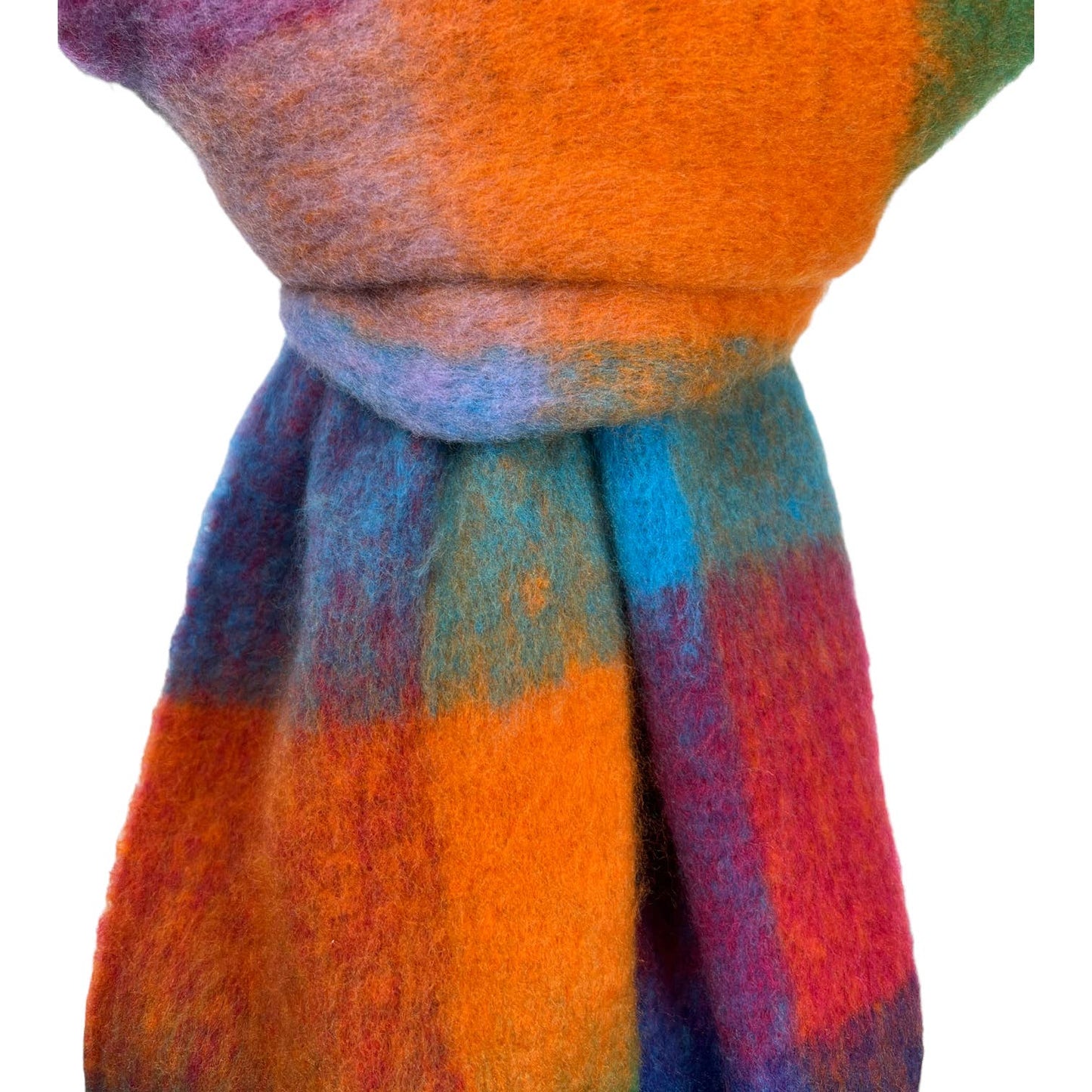 London Scarves - 16 Colours Soft check blanket scarf finished with tassels - Pinks