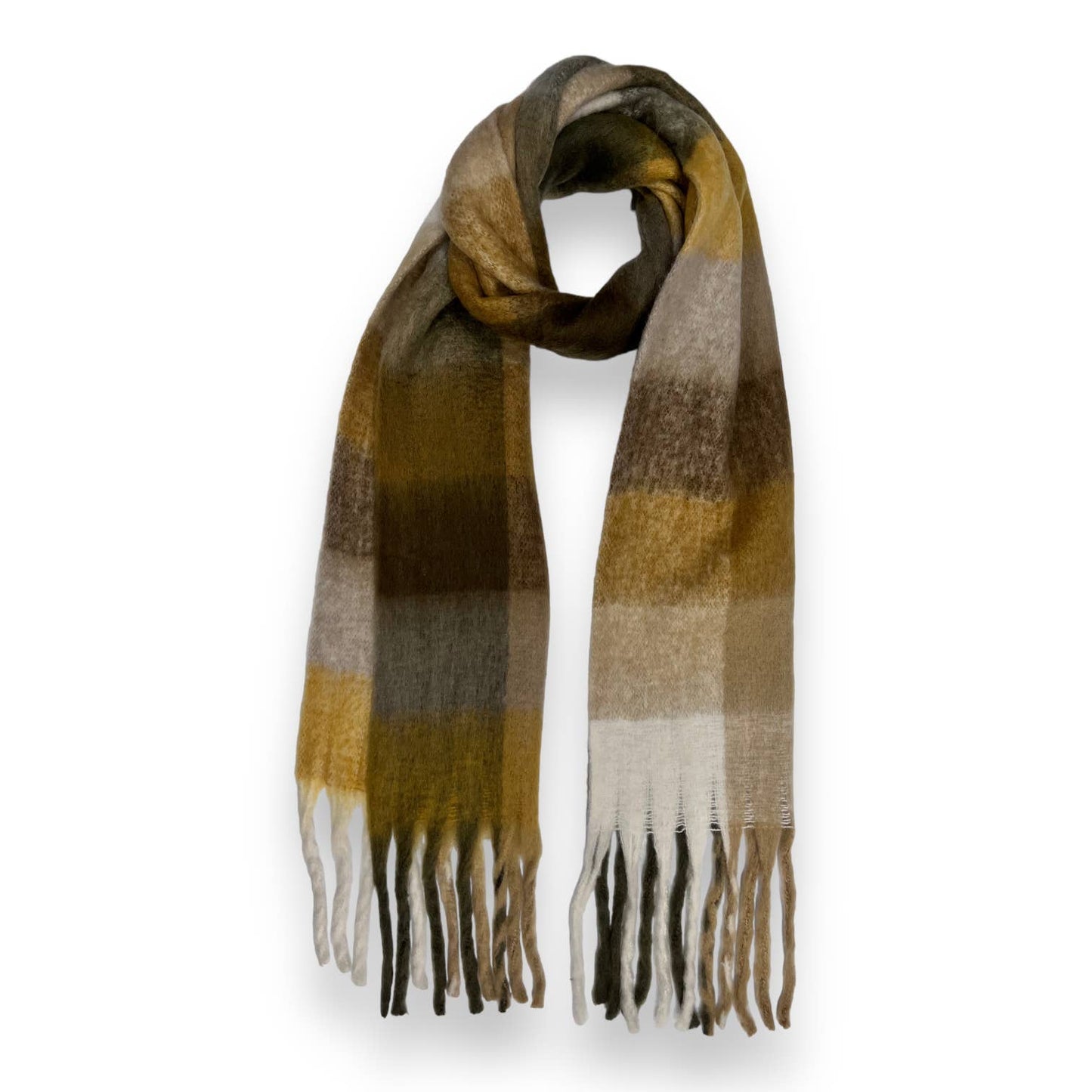 London Scarves - 16 Colours Soft check blanket scarf finished with tassels - Pinks