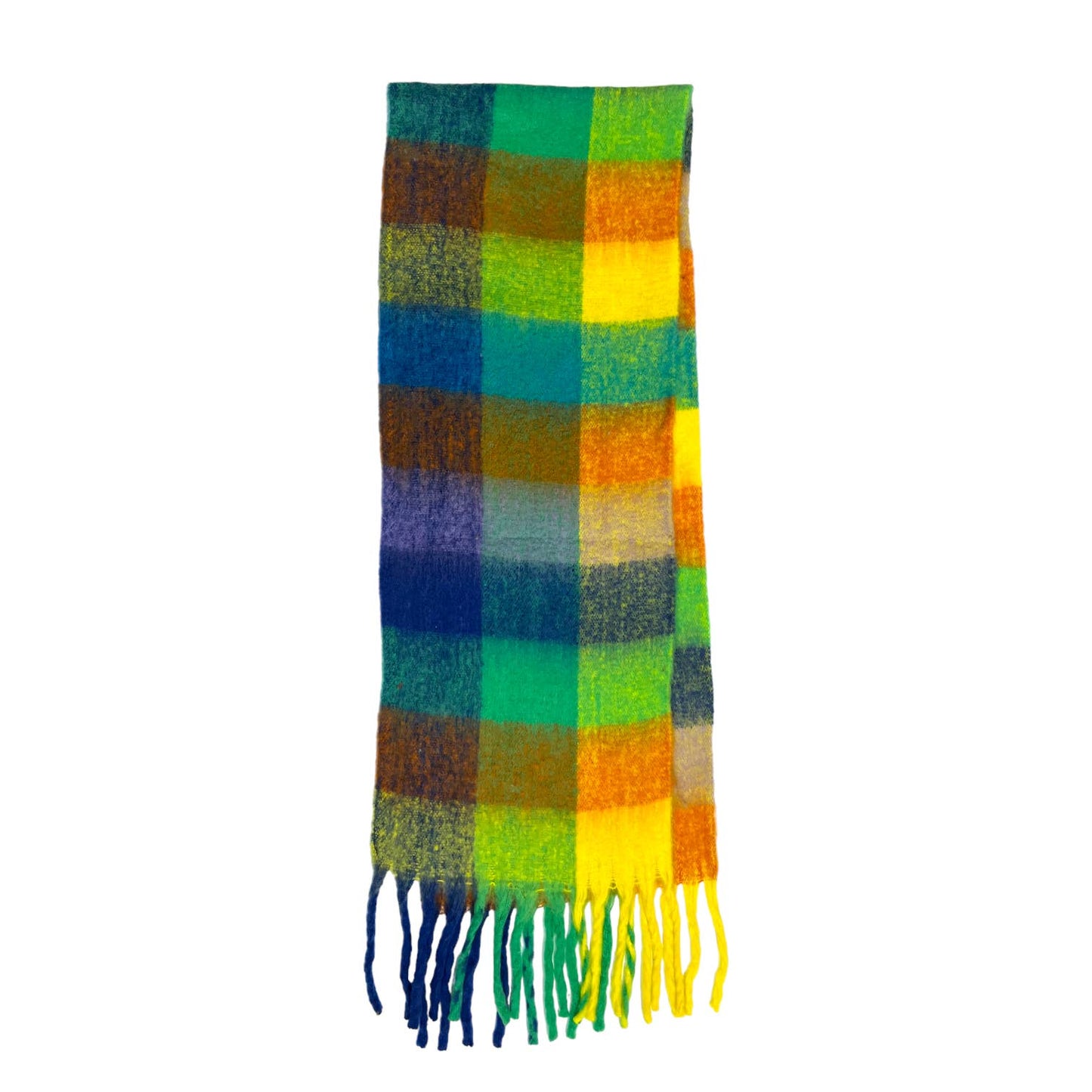 London Scarves - 16 Colours Soft check blanket scarf finished with tassels - Pinks