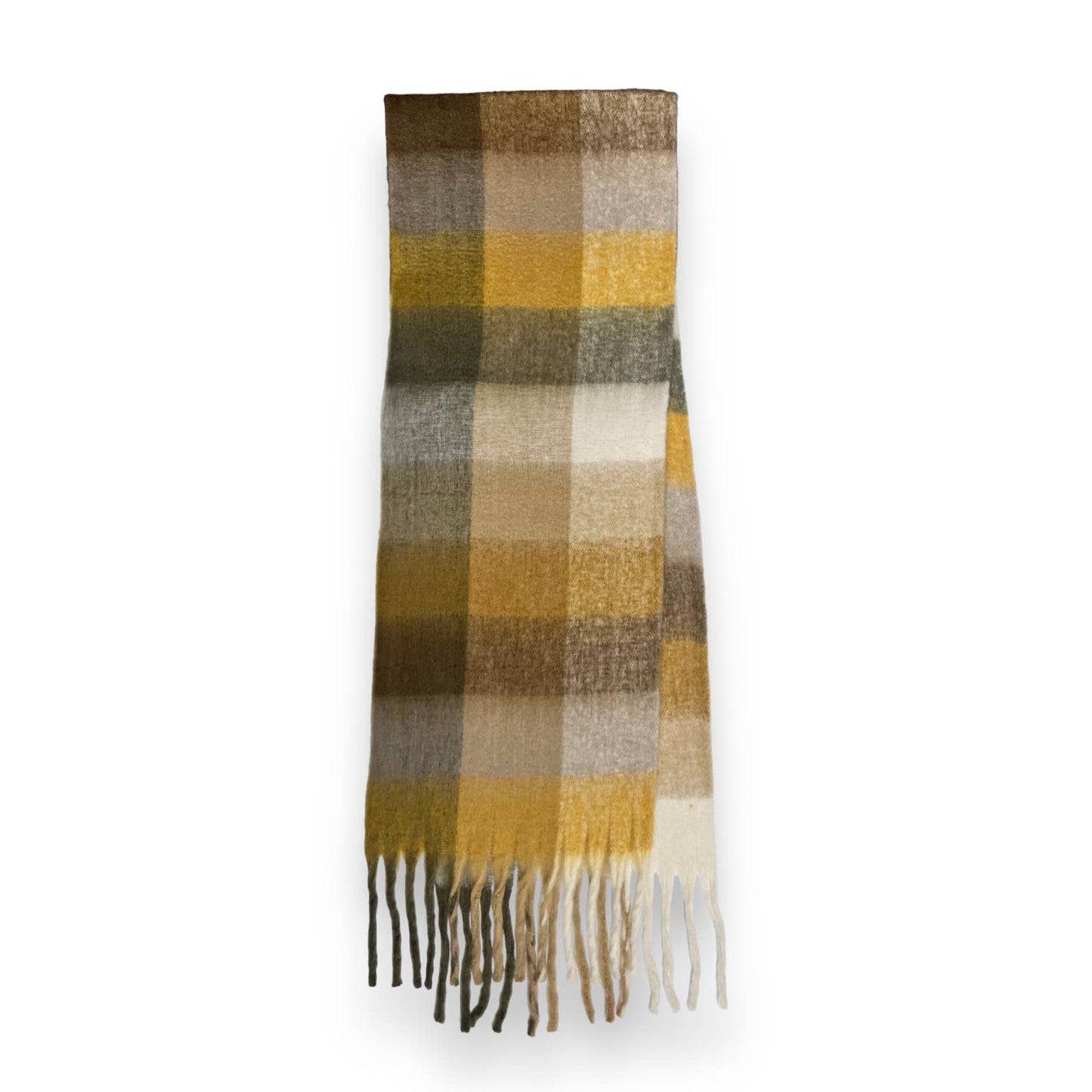 London Scarves - 16 Colours Soft check blanket scarf finished with tassels - Pinks