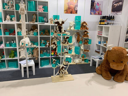 Jomanda Soft Toys & Accessories - Highland Cow Soft Plush Toy Mini Rainbow 13CM