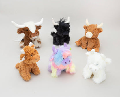 Jomanda Soft Toys & Accessories - Mini Horny Highland Cow Plush Baby Soft Toy - 11cm